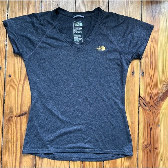 The North Face Tops - The North Face Women Shirt Tee Medium M Gray Short Sleeve V Neck Athleisure
